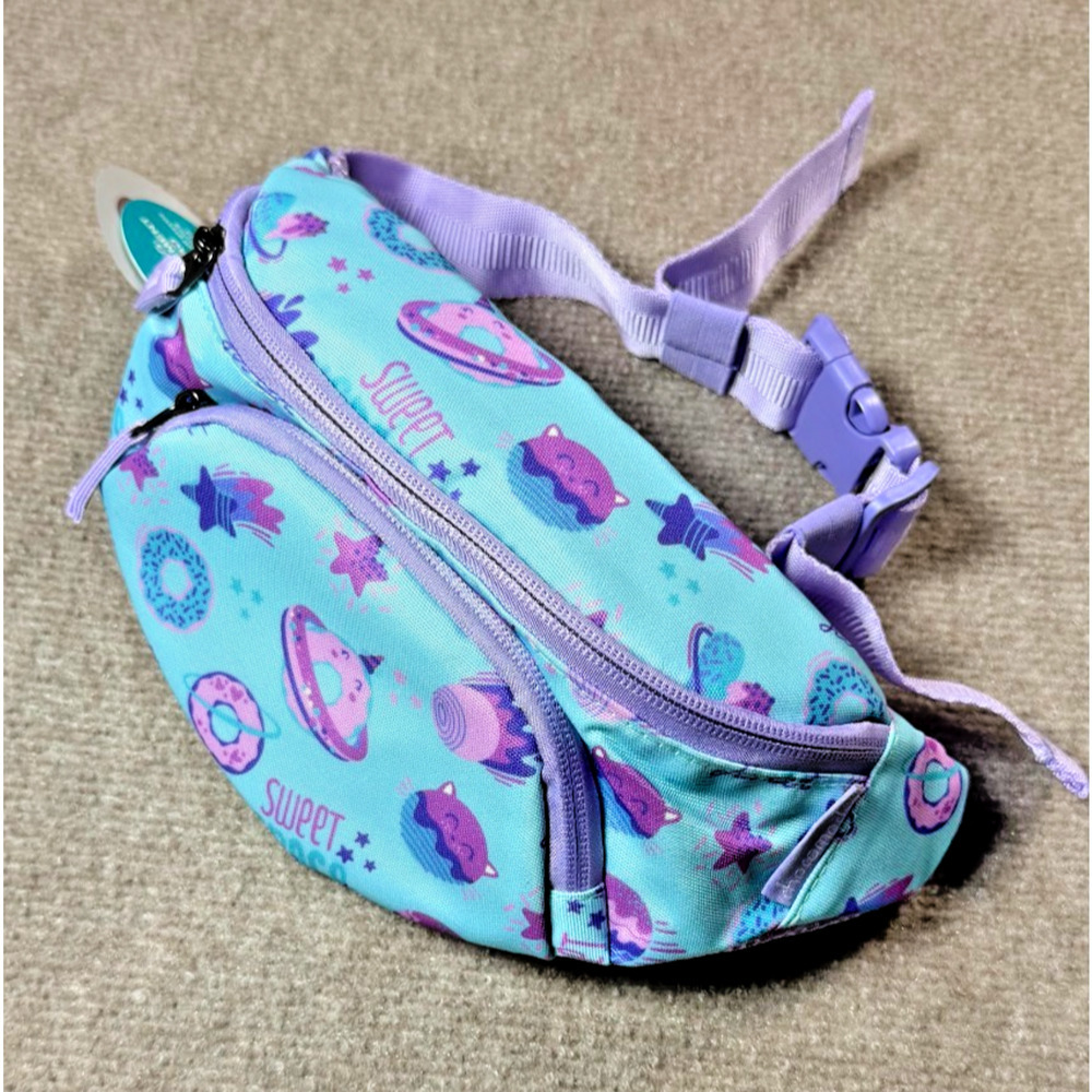 NWT - Choco Mocha Sweet Space Purple and Teal Child's Fanny Pack - Picture 3 of 3